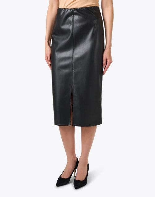Esme Women's Fall Black Artificial Leather Mini Skirt for Fashionable Outfits