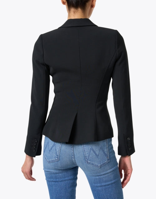 Black Stretchable Wrap-style Blazer for Fashionable Wear