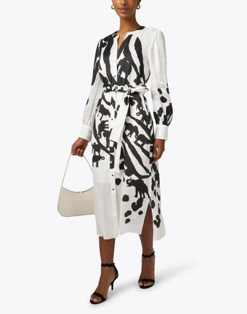 Marc Cain Bele Women's Animal Print Mid-Length Shirt Style Dress