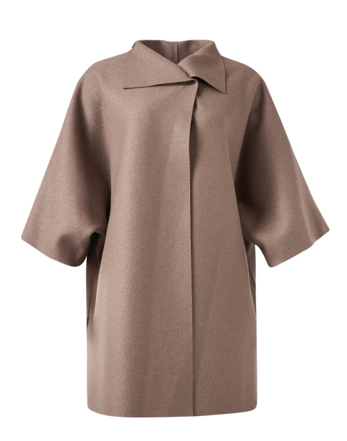 Stylish Taupe Harris Wharf London Wool Coat for Cold Weather