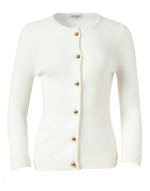 Stylish Uptown Girl Ivory Cashmere Knit Cardigan for Women