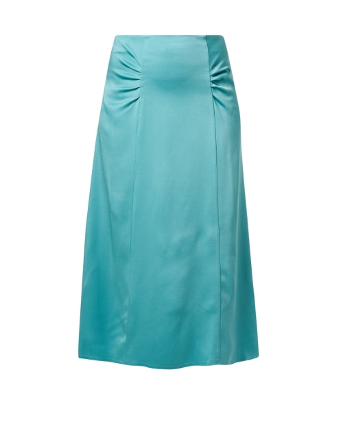 BOSS Vaniki Blue Luxurious Satin Slip Skirt for Stylish Occasions