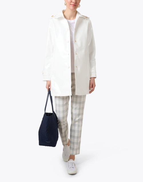 New Season Iconic Waterproof White Princess Slicker with Removable Hood