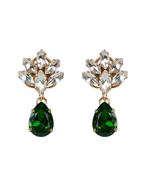 Exquisite Emerald Green Crystal Drop Fashion Earrings