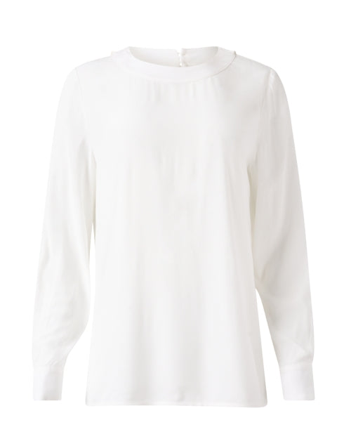 Stylish Philippine Ivory Tie - Neck Lightweight Shirt for Women