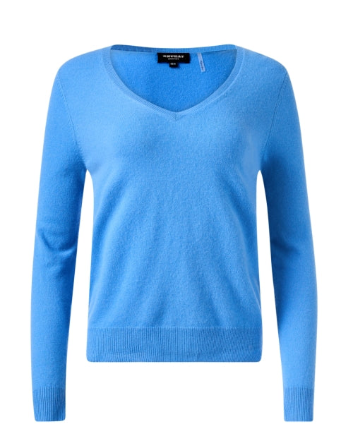 Ocean Blue Luxury Cashmere Women's Sweater for Seasonal Wear