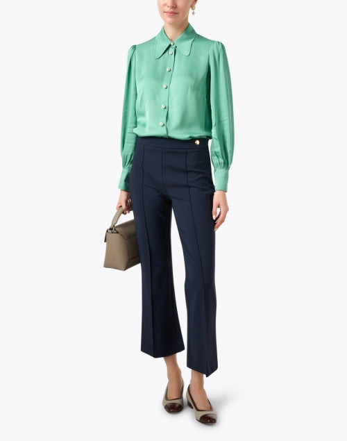Stunning Sonya Mint Green Long - Sleeve Blouse by LK Bennett