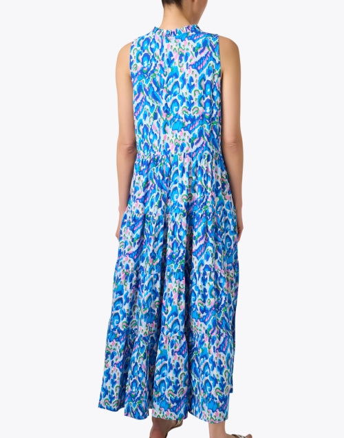 Kaia Lightweight Blue Printed Summer Dress for Women