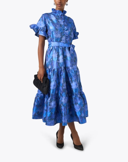 Abbey Glass Sadie's Elegant Blue Floral Dress for Special Occasions