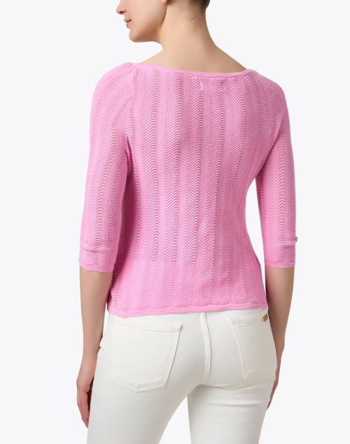 Pink Jackie Pointelle Silk Blend Sweater - A Stylish Everyday Essential