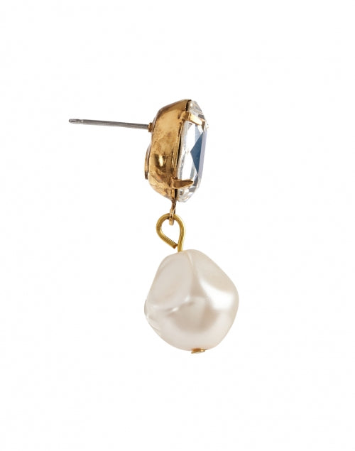 Exquisite Tunis Crystal and Baroque Pearl Drop Earrings for Elegant Look