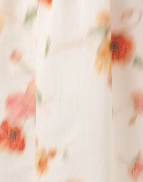 Stylish Vince Cream Midi Skirt with Modern Print and Elastic Waistband