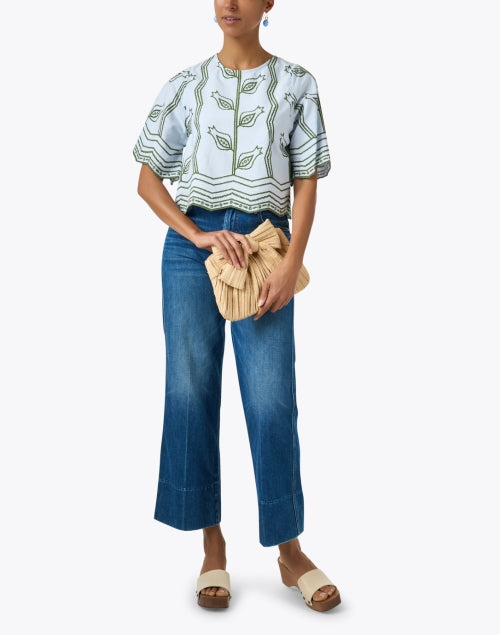The Stylish Maven Blue Wide-Leg Ankle-Fit Denim Jeans for Everyday Wear