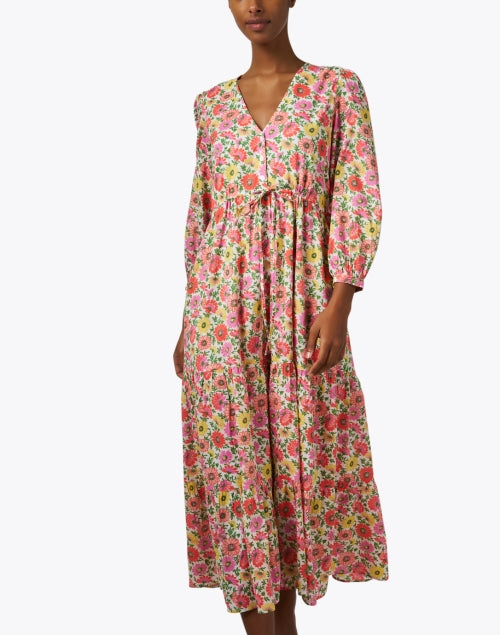 Banjanan's Feminine Castor All - over Floral Print Maxi Dress