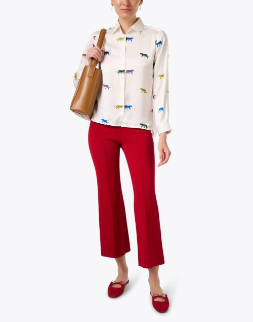 Stylish Multi - color Leopard Print Isabella Blouse for Effortless Transitions