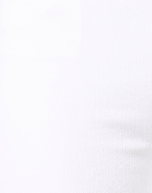 Mother's Iconic Stretch High Waist White Cropped Frayed Hem Hustler Jeans