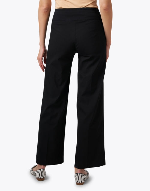 Stylish Black Wide-Leg Elastic Waist Pull-On Pants