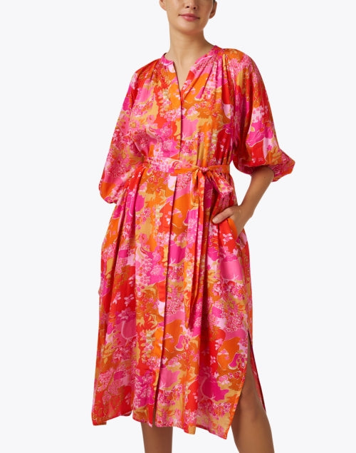 Stylish Claudette Women's Red Printed Dress for Elegant Outings