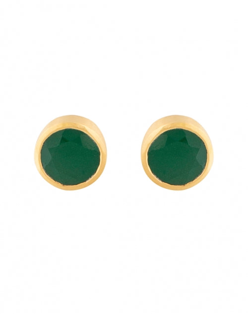 Stunning Green Onyx Signature Knockout Stud Earrings for Fashion Statements