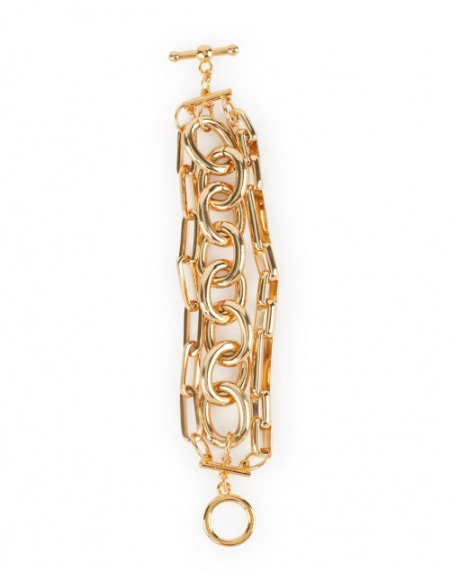 Gorgeous Multi - Strand Gold - Toned Link Bracelet by Kenneth Jay Lane