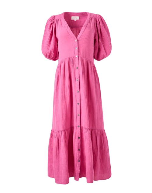 Stylish Lennox 100% Cotton Pink Maxi Dress for Comfortable Wear