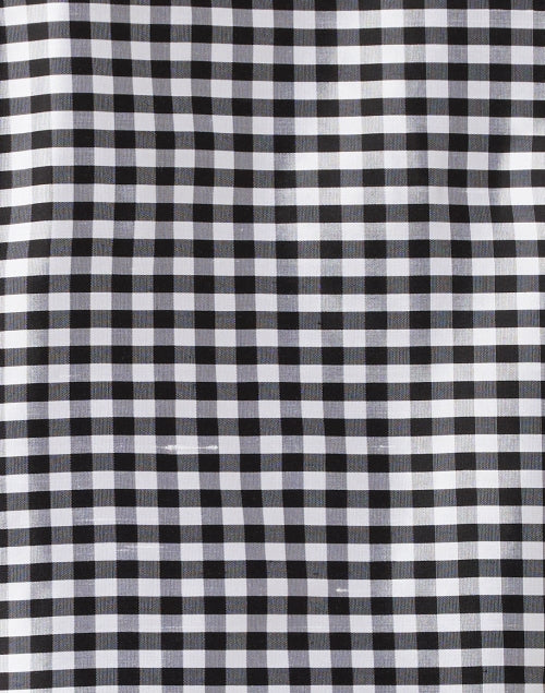 Stylish Celine Silk Shirt in Black and White Check Pattern