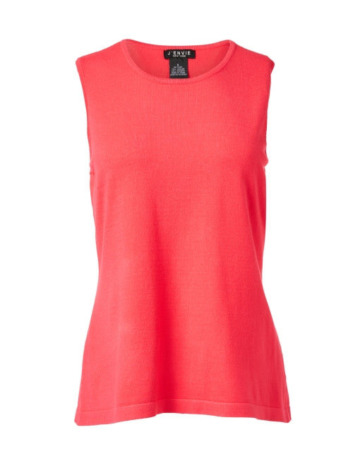 J'Envie Coral Pink Sleeveless Knit Women's Top