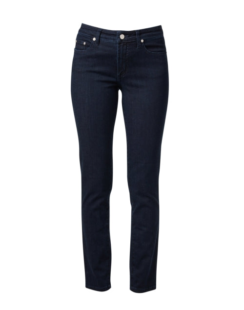 Stretchable Pacific Blue Slim Straight-Leg Denim Jeans