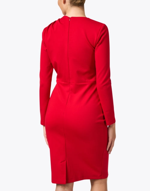 Chloe Kristyn's Bianca Red Ponte Knitted Women's Dress for Various Events