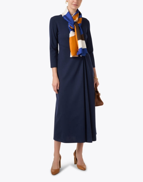 Navy Blue Balenio Jersey A-Line Dress by Weekend Max Mara