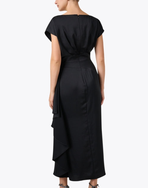 Stunning Florence Black Midi Dress with Elegant Design