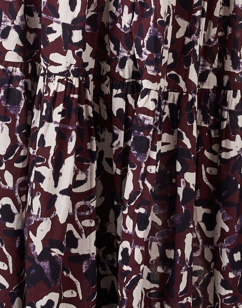Trinidad Purple Printed Cotton - Silk Women's Dress for Casual and Seasonal Wear
