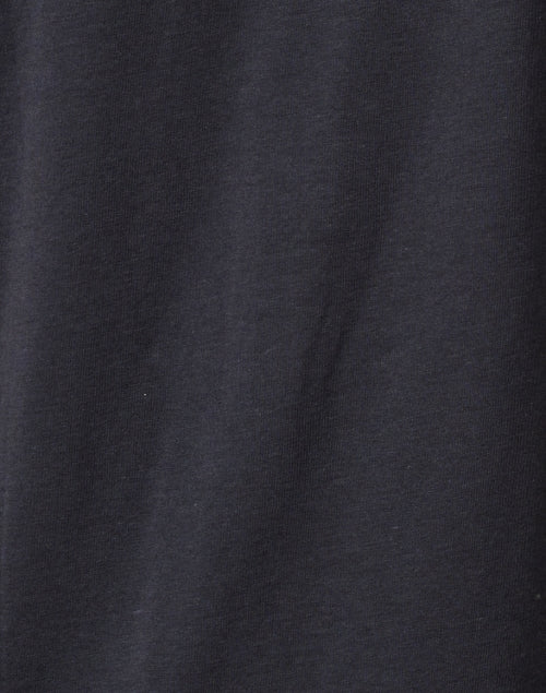 Navy Blue V-Neck Cotton Casual Top for Everyday Wear