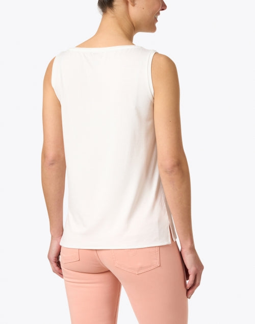 Soft and Luxurious Ivory Boatneck Touch Tank for a Sophisticated Look