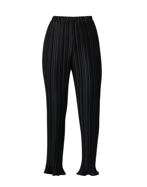 Stylish Black Plisse Women's Trousers