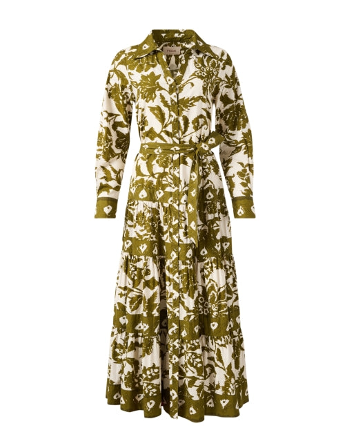 Stylish Shelby Tropical Green Printed Women's Dress