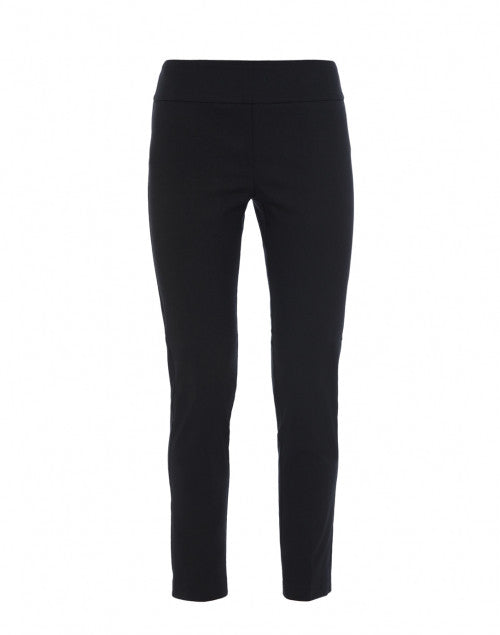 Black Stretchable Control-Fit Ankle-Fit Women's Pull-On Pants