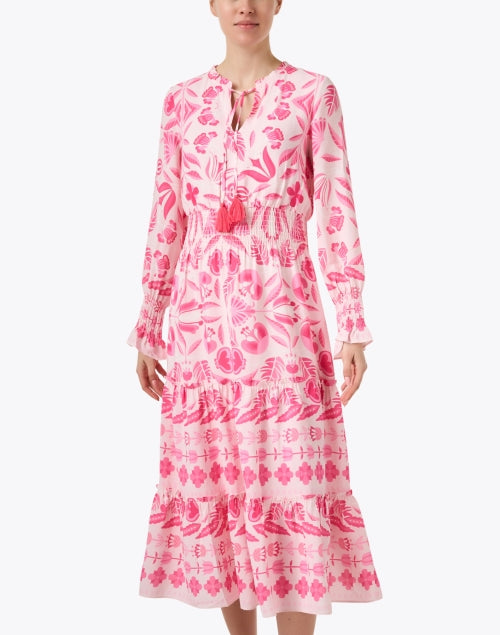 Stylish Pink Geometric Floral Women's Dress by Sail to Sable