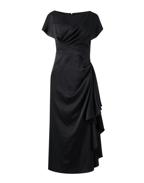 Stunning Florence Black Midi Dress with Elegant Design