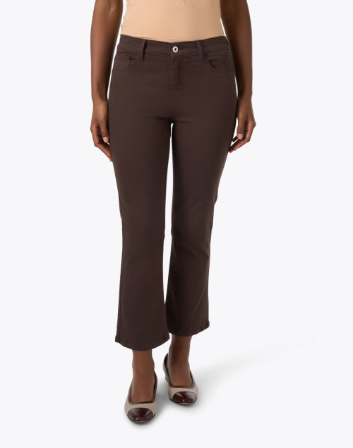 Stretch Bootcut Brown Denim Jeans by Elliot Lauren