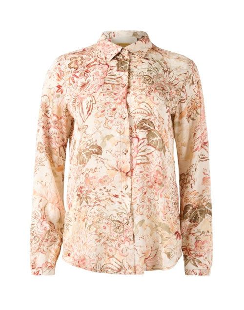 Stylish Meudon Pink Floral Print Women's Blouse
