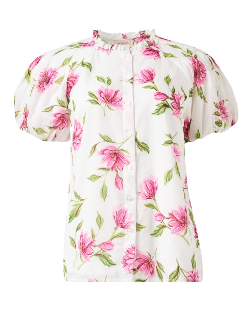 Elegant Floral-Print Lightweight 100% Cotton Tammy Top