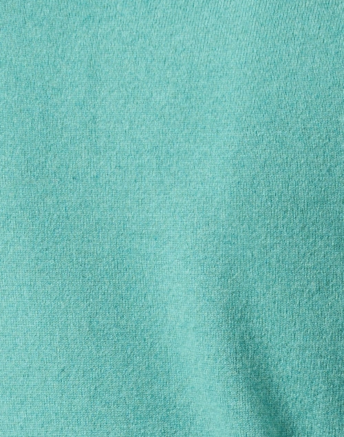 Stylish Short Sleeve Jade Green 100% Cashmere Sweater for Fall