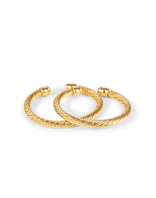 Exquisite Gold Textured Bracelet Set for Jewelry Lovers