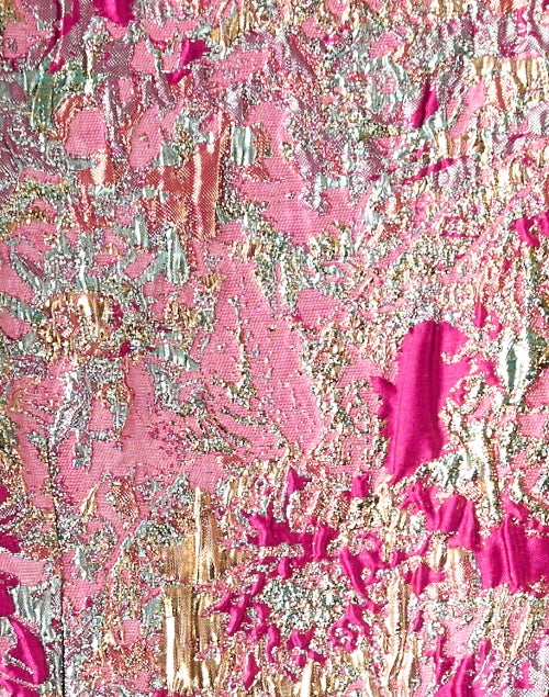 Stunning Rita Pink Multi - Pattern Jacquard Elegant Jacket