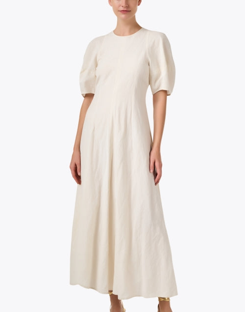 Apiece Apart's Exquisite Bettina Cream Crinkled Cotton Blend A-Line Dress