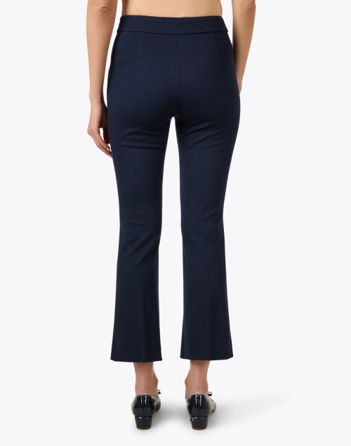 Navy Women's Tricotina Pull - On Flare - Leg Ankle - Length Pants