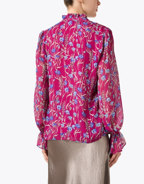 Chelsea Ladies' Magenta Floral Print Blouse for a Stylish Look