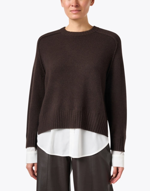 Parson Brown Stylish Wool Cashmere Blend Look - alike Sweater for a Chic Appearance