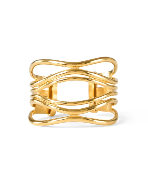 Stunning Gold-Plated Cuff Bracelet Jewelry Piece